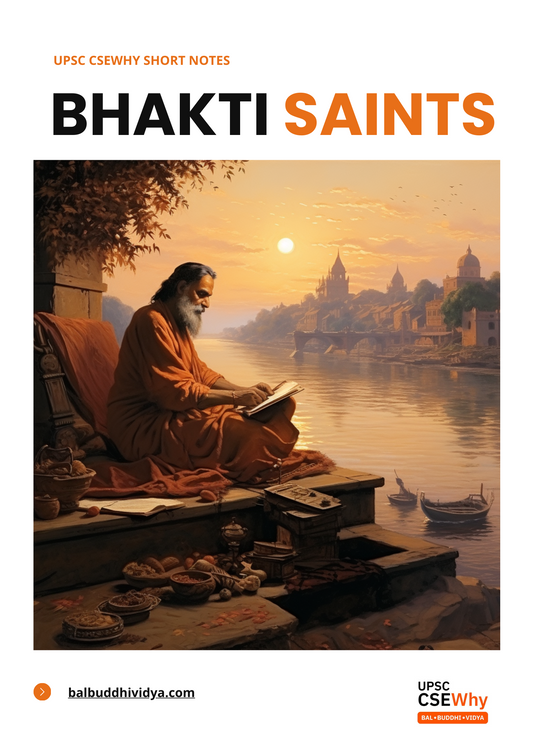 Bhakti Saints notes w/ Map