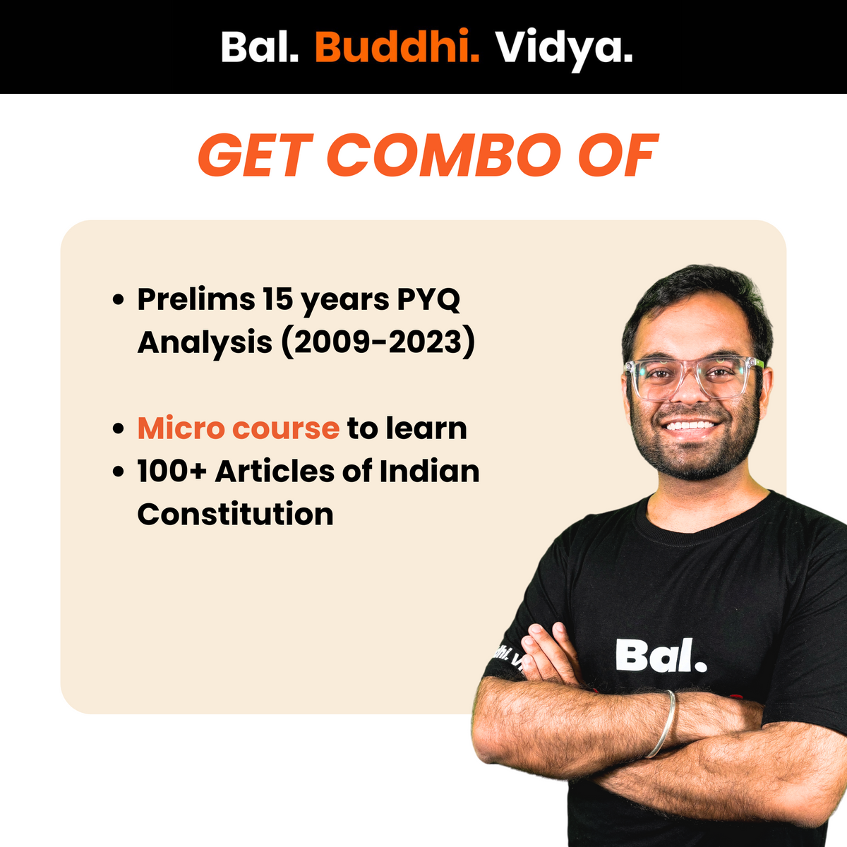 15 Year PYQs + 100 Important Articles of Indian Constitution Course