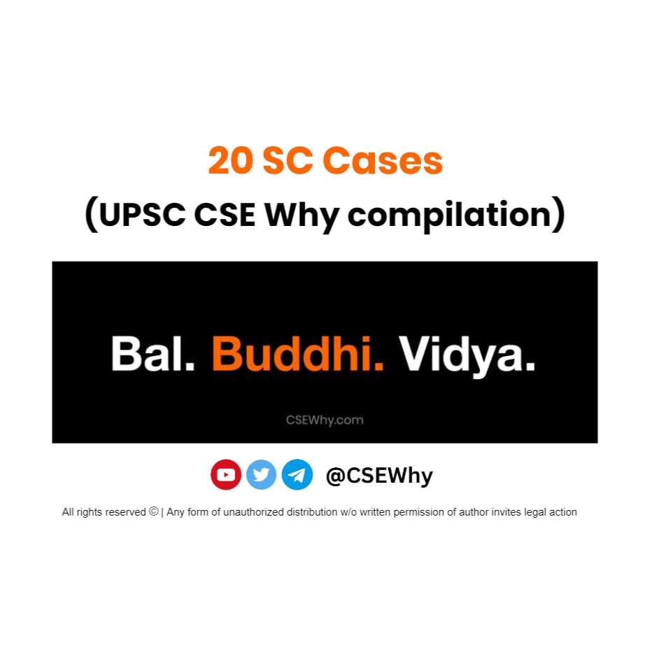 20 SC Cases for UPSC