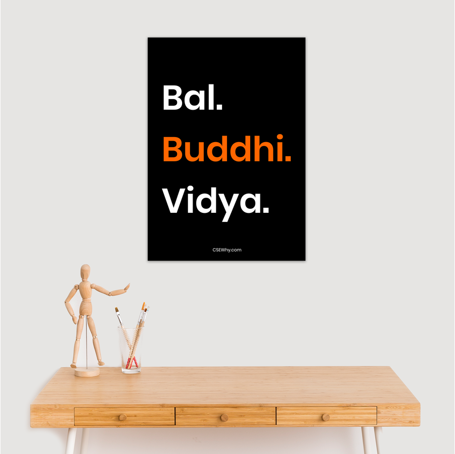 "Bal Buddhi Vidya" Wall Poster (English)